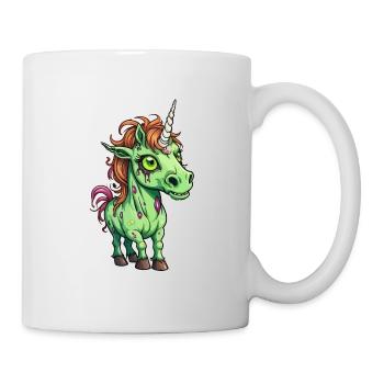 Illustration de licorne zombie - Mug blanc - blanc - Droite