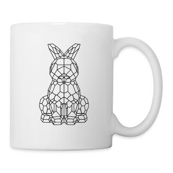 Osterhase geometrisch - Tasse - Weiß - Rechts