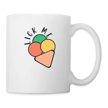 Eiscreme - ein niedliches Logo - Tasse - Weiß - Rechts