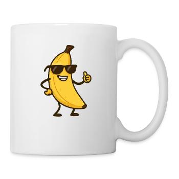 Bande dessinée banane - Mug blanc - blanc - Droite