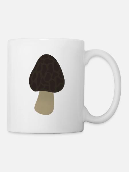 Morcheln - Tasse - Weiß