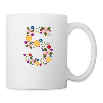 Fleurs 5 - Mug blanc - blanc - Droite
