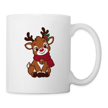 Süßes Weihnachtsrentier – Rentier Weihnachten - Tasse - Weiß - Rechts