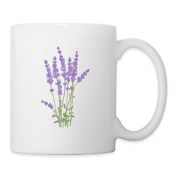 Bouquet aus provenzalischem Lavendel. - Tasse - Weiß - Rechts