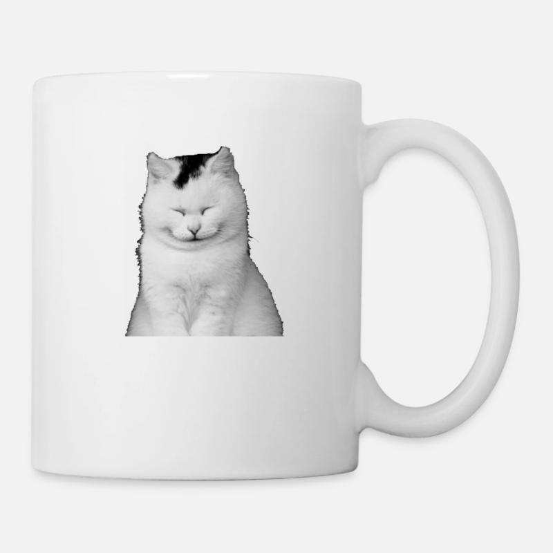 White kitten laughs - Mug - white