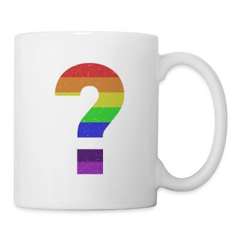 Retro vintage question mark - Mug - white - Right