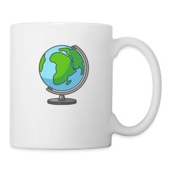 Globus Erde Welt Erdkugel Weltkugel - Tasse - Weiß - Rechts