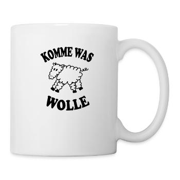 Komme was Wolle Schaf Lamm - Tasse - Weiß - Rechts
