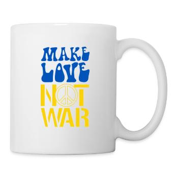 Make Love Not War | Ukraine Peace is the only way - Tasse - Weiß - Rechts