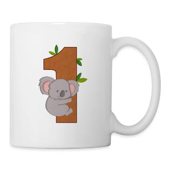 Birthday Shirt 1 Year Koala Baby Girl Boy - Mug - white - Right