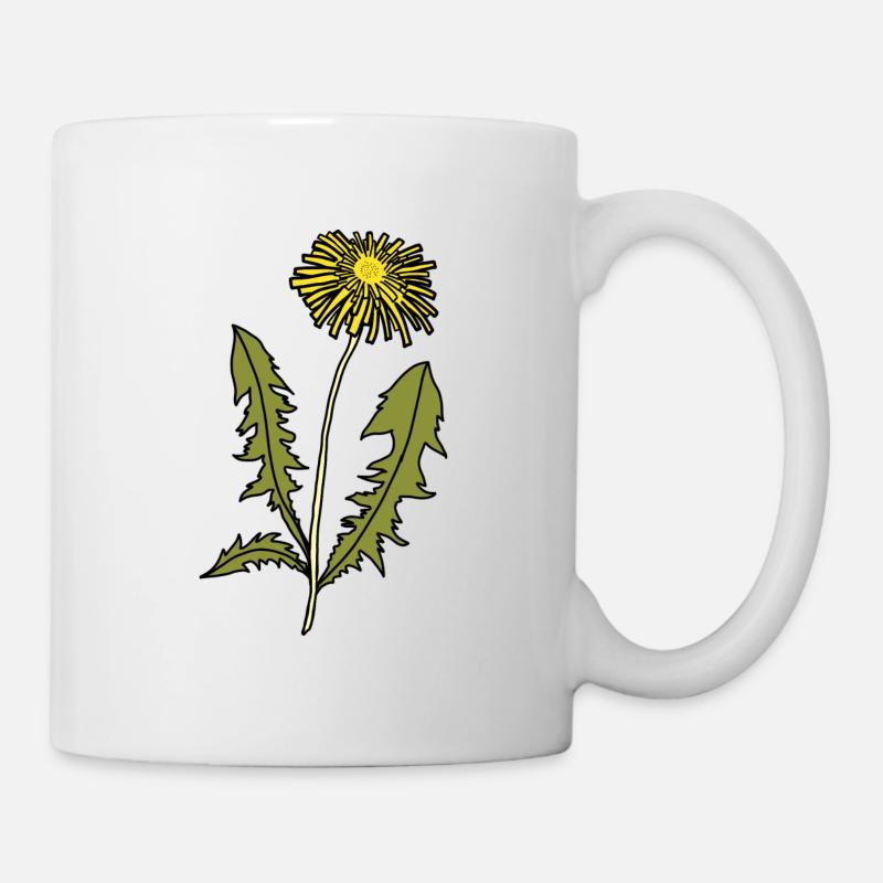Löwenzahn farbig - Tasse - Weiß