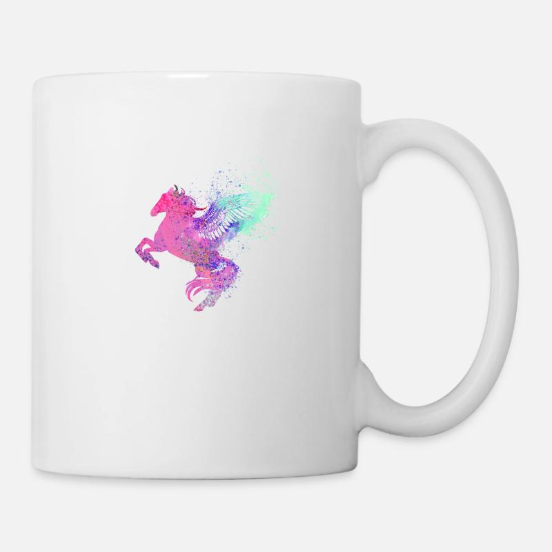 fliegendes pferd,pferd mit flügel,pferd,graffiti - Tasse - Weiß