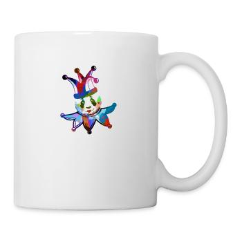 harlequin,panda,illustration,pantomime,colorful panda - Mug - white - Right