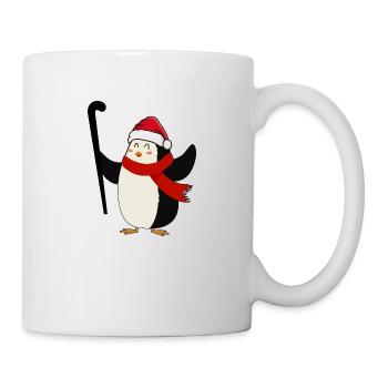Hockey-xmas Christmas Motif Penguin Field Hockey - Mug - white - Right