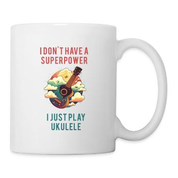 No superpower - ukulele, music teacher - funny - Mug - white - Right