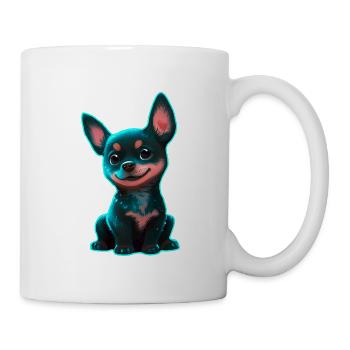 Kelpie australien chiot néon - Mug blanc - blanc - Droite