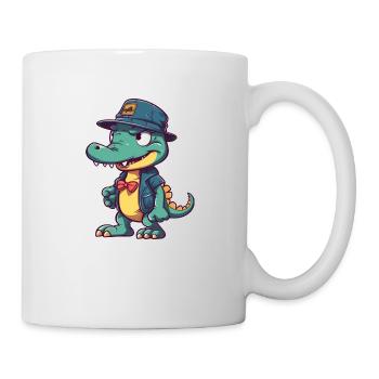 cool krokodil - Tasse - Weiß - Rechts