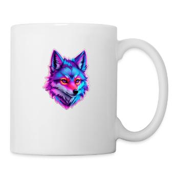 cute wolf head 5 - Tasse - Weiß - Rechts