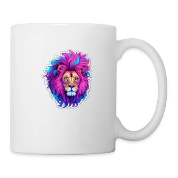 colourful lion - Tasse - Weiß - Rechts