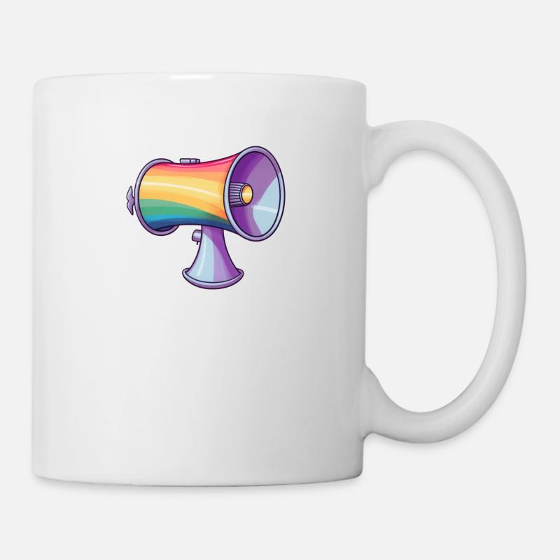 Pride Megaphone - Tasse - Weiß