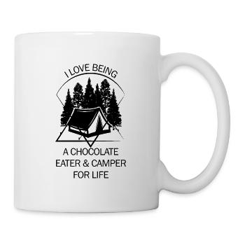 Zelt Camping Camper Pfadfinder Biwakieren - Tasse - Weiß - Rechts