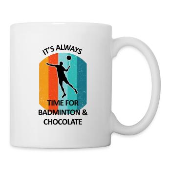 Badminton Badminton Badminton Player Chocolat - Mug blanc - blanc - Droite