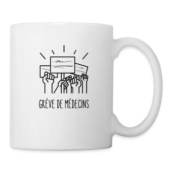 grève de médecins - Mug blanc - blanc - Droite