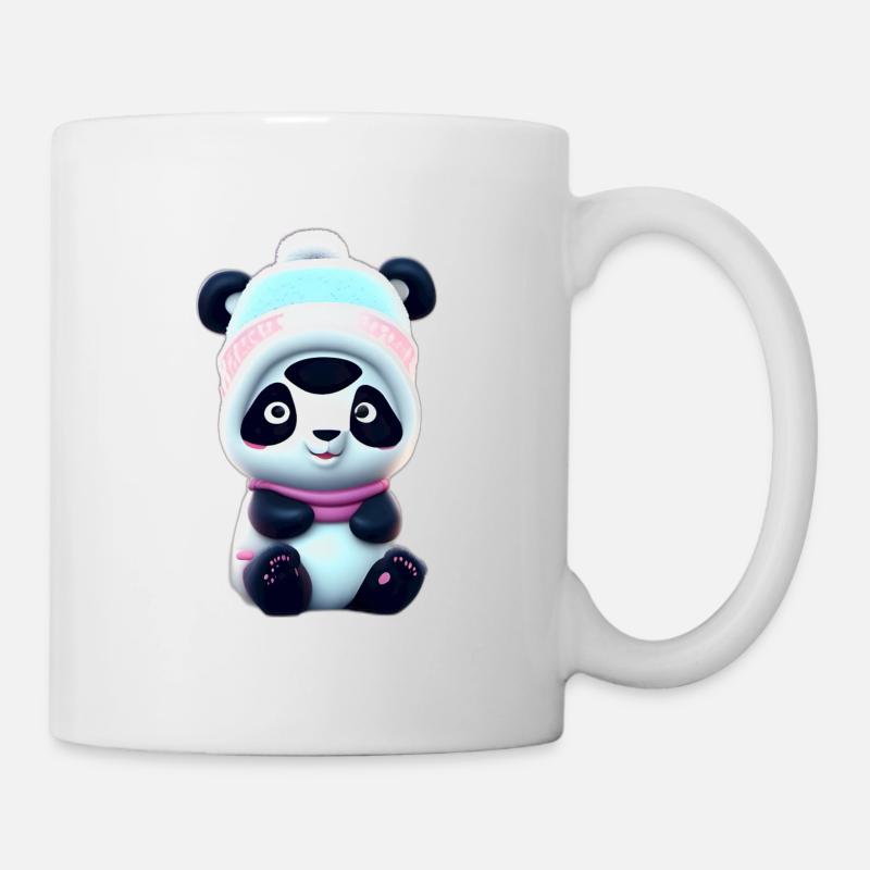 Panda sous la neige - Mug blanc - blanc
