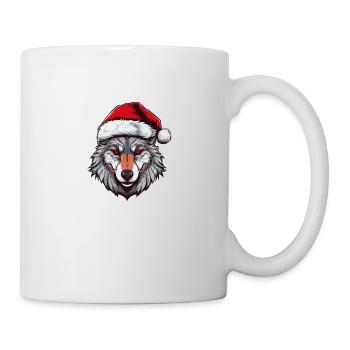 Tête de loup Noël Noël - Mug blanc - blanc - Droite