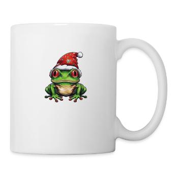 Tête de grenouille Noël Noël - Mug blanc - blanc - Droite
