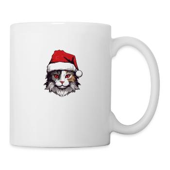 Tête de chat Noël Noël - Mug blanc - blanc - Droite