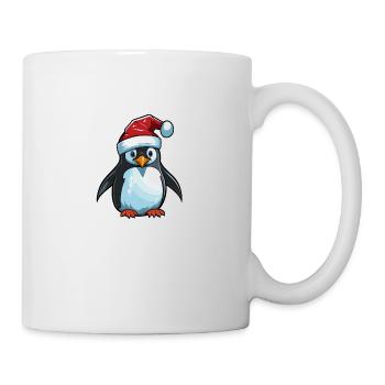 Tête d’animal de Noël pingouin - Mug blanc - blanc - Droite