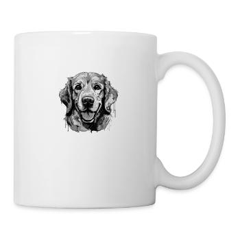 Golden Retriever Dog Head Portrait Animal - Mug - white - Right