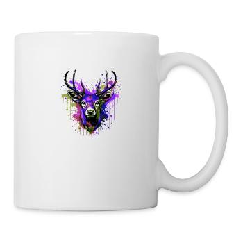 Deer Head Portrait Colorful - Mug - white - Right