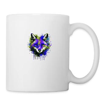 Fox Head Portrait Colorful - Mug - white - Right