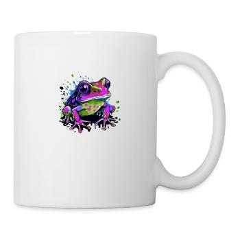 Frosch Bunt - Tasse - Weiß - Rechts