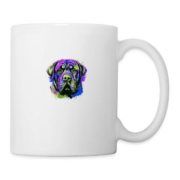 Mastiff Dog Head Portrait Colorful - Mug - white - Right