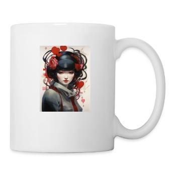 Manga Japonais Femme - Mug blanc - blanc - Droite