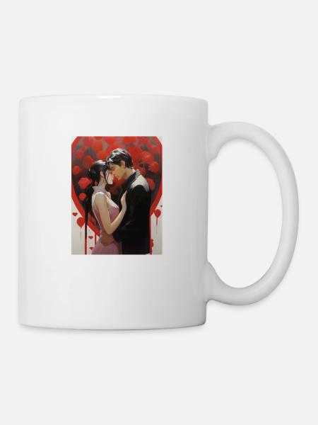 Japanese Manga Couple - Mug - white
