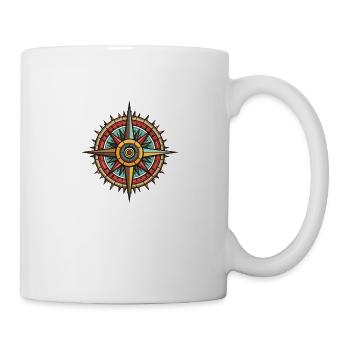 Compass Symbol Signpost Travel - Mug - white - Right