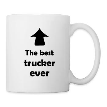 Chauffeur de camion et camionneur - Mug blanc - blanc - Droite