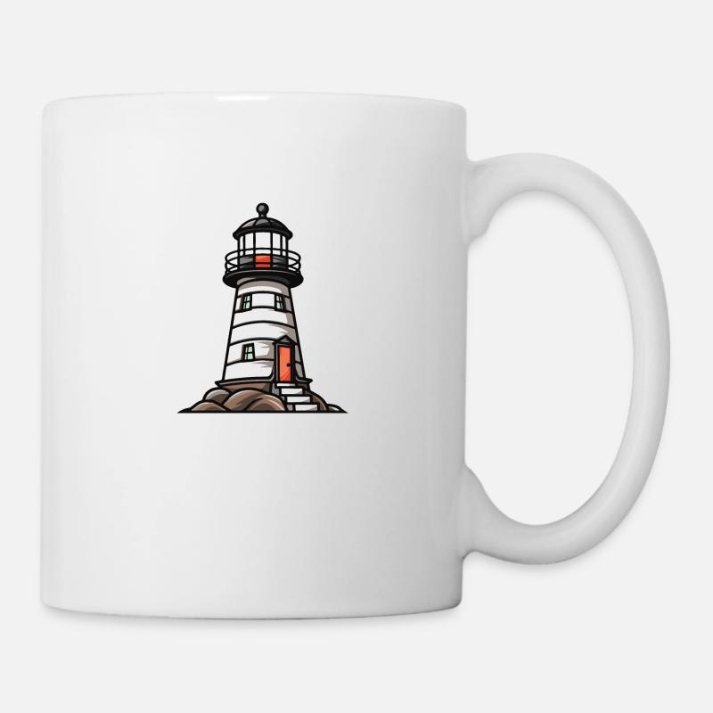 Leuchtturm Küste - Tasse - Weiß