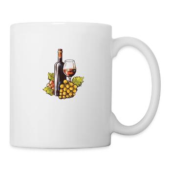Weinglas WeinTrauben Wein - Tasse - Weiß - Rechts