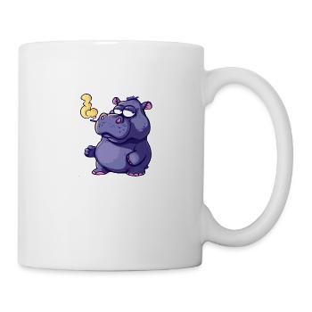 Hippopotamus Smoker Smoke Joint - Mug - white - Right