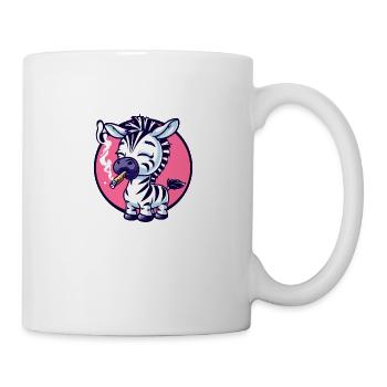 Zebra Smoker Smoke Joint - Mug - white - Right