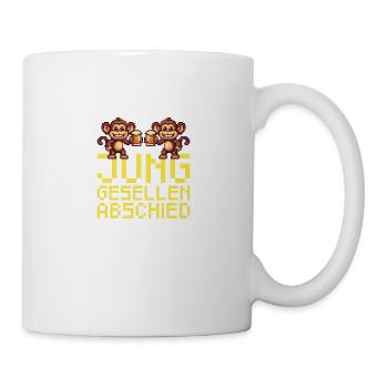 Singe Enterrement de vie de garçon Jga - Mug blanc - blanc - Droite