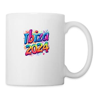 Ibiza 2024 Bunt Urlaub - Tasse - Weiß - Rechts