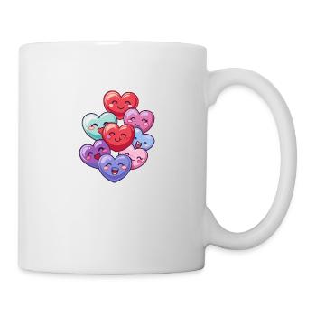 Colorful Hearts Love - Mug - white - Right