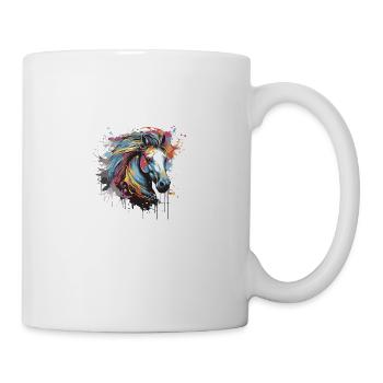 Tête de cheval Pop Art - Mug blanc - blanc - Droite