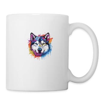 Husky Dog Pop Art Head - Mug - white - Right